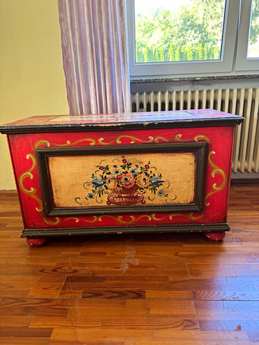 Alte bauern holztruhe - alte,