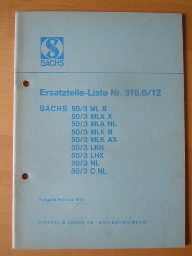 Sachs ersatzteilliste - sachs, 50/3