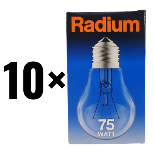 10x radium glühbirne - radium, 75w