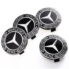 1Set von 4PCS Rad Center Caps Emblem für Mercedes-Benz 75mm Felgen Nabenabdeckun