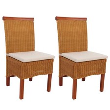 2er-Set Korbstuhl Stuhl