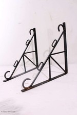 2 Wunderschöne große Regalstützen Wandkonsolenstützen Schmiedeeisen Eisenregale