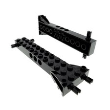 2x Lego Fahrgestell 2x12 schwarz Hubschrauber Unterbau Chassis Auto 30621