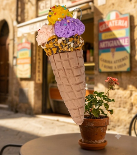 Deko eiswaffel eistüte mit - eiswaffel/eistüte, 3