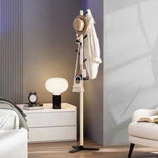 Garderobenständer Holz Kleiderständer Standgarderobe Garderobe 175cm