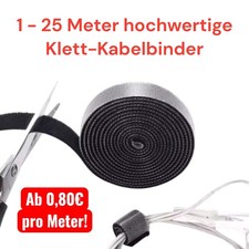 Klettband Kabelbinder Klettkabelbinder Klettverschluss 10&20 mm breite robust