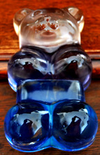 Figur Briefbeschwerer Glas Gummibärchen 16 cm 2-farbig, 16 cm, ca. 1,2 kg