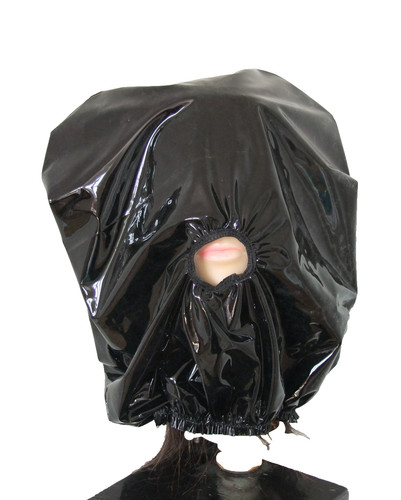 Pvc maske haube glänzend - maske,