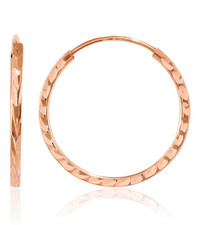 14K Solid Rose Gold Square