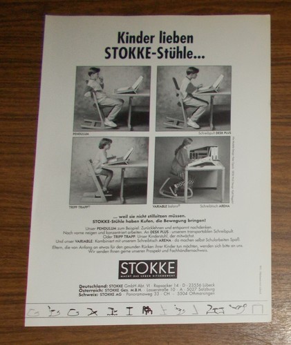Seltene werbung stokke stühle - stokke,