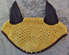 Fliegenhaube /Fliegenmütze/Fliegenohren Pferd/HANDMADE mit Strass