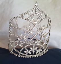 Tiara BARBIE Diadem Kristall Strass Krone Hochzeit Braut Queen/ Höhe 19cm