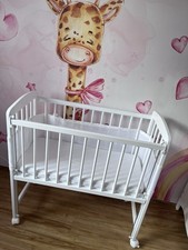 Beistellbett Babybett 90x40cm höhenverstellbar weiß Matratze Räder