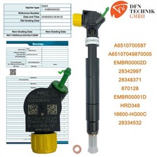 Injektor Einspritzdüse A6510704987 A6510700587 W204 W212 W207 200 220 CDI C-E