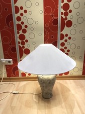 Tischleuchte Porzellan1986 LED Schirm selten Marmor Weiß Grau Antik Top