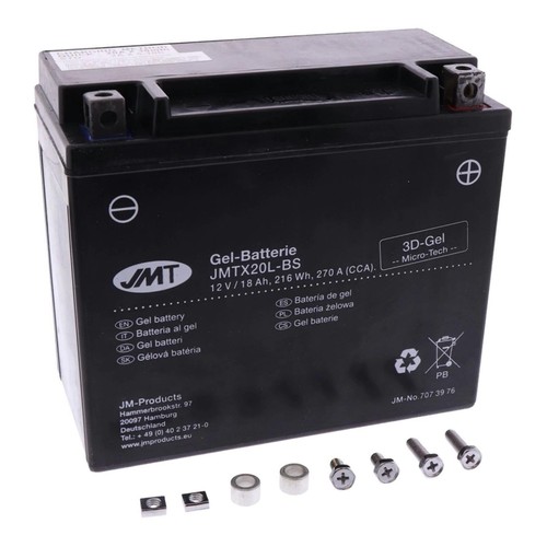 Jmt gel batterie ytx20l - gel, 12