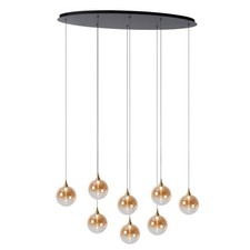 LED Hängelampe Glas Bernstein