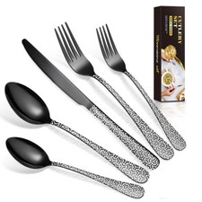 6 Personen Schwarz Edelstahl