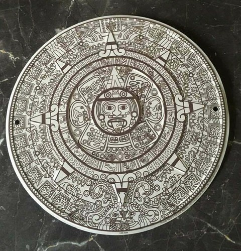 Aztekenkalender schild rund - schild,