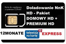 TNK Pakiet Domowy + Premium HD 12 m-ceTELEWIZJA NA KARTĘ,DOŁADOWANIE AUFLADUNG  