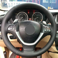 Schwarz Leder Lenkradbezug