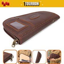 TOURBON Leder-Jagdpistolen-Schutzhülle Pistolentasche Gepolstert mit Schlitz