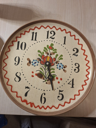Runde keramik wanduhr - keramik-wanduhr, mit