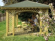 GARTENLAUBE HOLZ PAVILLON mit