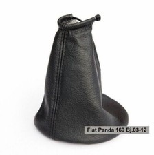 Fiat Panda 169 2003-2012 Schaltsack Schaltmanschette  ECHTES LEDER Schwarz