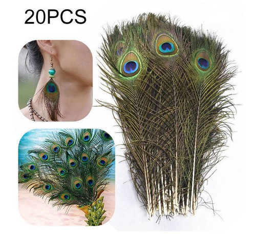 20pcs natur pfauenfedern - 20pcs, natur-pfauenfedern