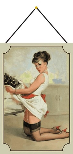 Blechschild 20x30 pin girl - 20x30,