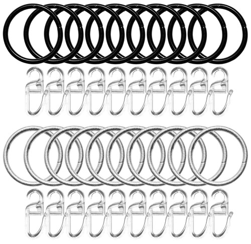10er set gardinenringe mit - gardinenringe,