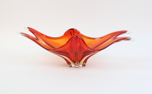 Murano glasschale 1960er - 1960er, rot