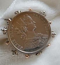 ?? Antiquität Freie Stadt Frankfurt Taler Vereinstaler 1860 in Brosche Museum