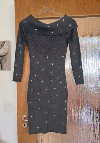 Guess damen strickkleid grau - guess,
