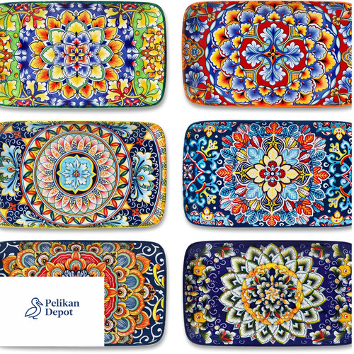 Bohemian teller set - bohemian, 6