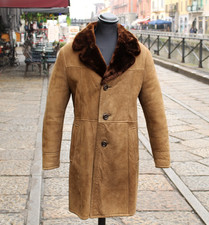Herren lang lammfell ledercoat