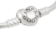 Pandora Moments Schlangen-Gliederarmband mit Herz-Verschluss 590719-19