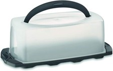 kela Tortencontainer Deli graphitgrau Kunststoff  40cm Königskuchenbehälter 1217