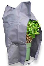 Premium XXL Winterschutz für Pflanzen, grau, draußen, Reißverschluss, Zugband