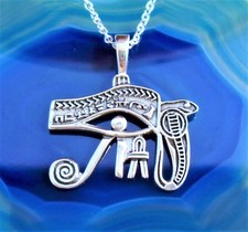 KX Ägypten ägyptisches Auge Eye of Horus Anhänger Kette Sterling Silber 925