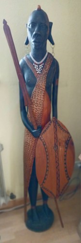 Große massai statue afrikan - massai, statue,