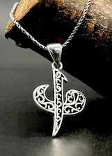 Elif VAV Yazılı Gümüş Dua Ayet 925 Silber & Kette Islam ALLAH Gebet Türkiye NEU