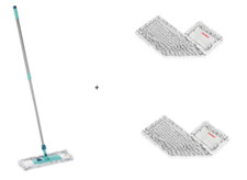 LEIFHEIT 55210 - Bodenwischer Classic XL mit 2 Ersatzbezüge Wischer Mopp Besen