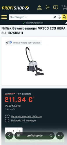 Nilfisk gewerbesauger vp300 - gewerbesauger,