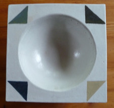 Moderne seltene quadratische Keramik Schale Cor Unum Niederlande / Holland