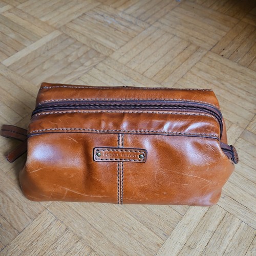Fossil leder kulturtasche - leder,