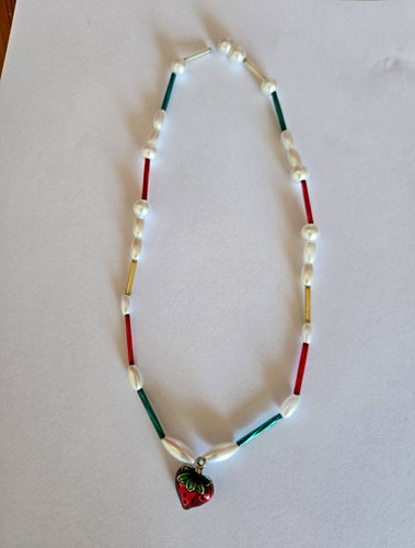 Mehrfarbige perlenkette - 3x,
