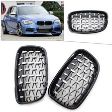 Schwarzer Frontgrill Chrom Diamant Meteor Latest Style für BMW 1 Serie F20 11-14
