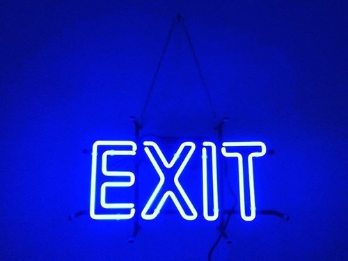 Leuchtreklame exit neon sign - neon,